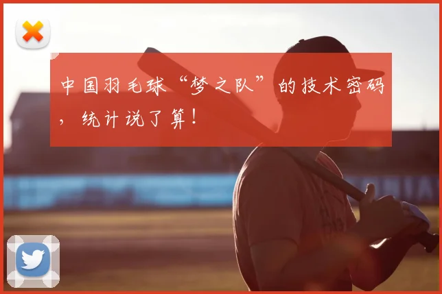 中国羽毛球“梦之队”的技术密码，统计说了算！